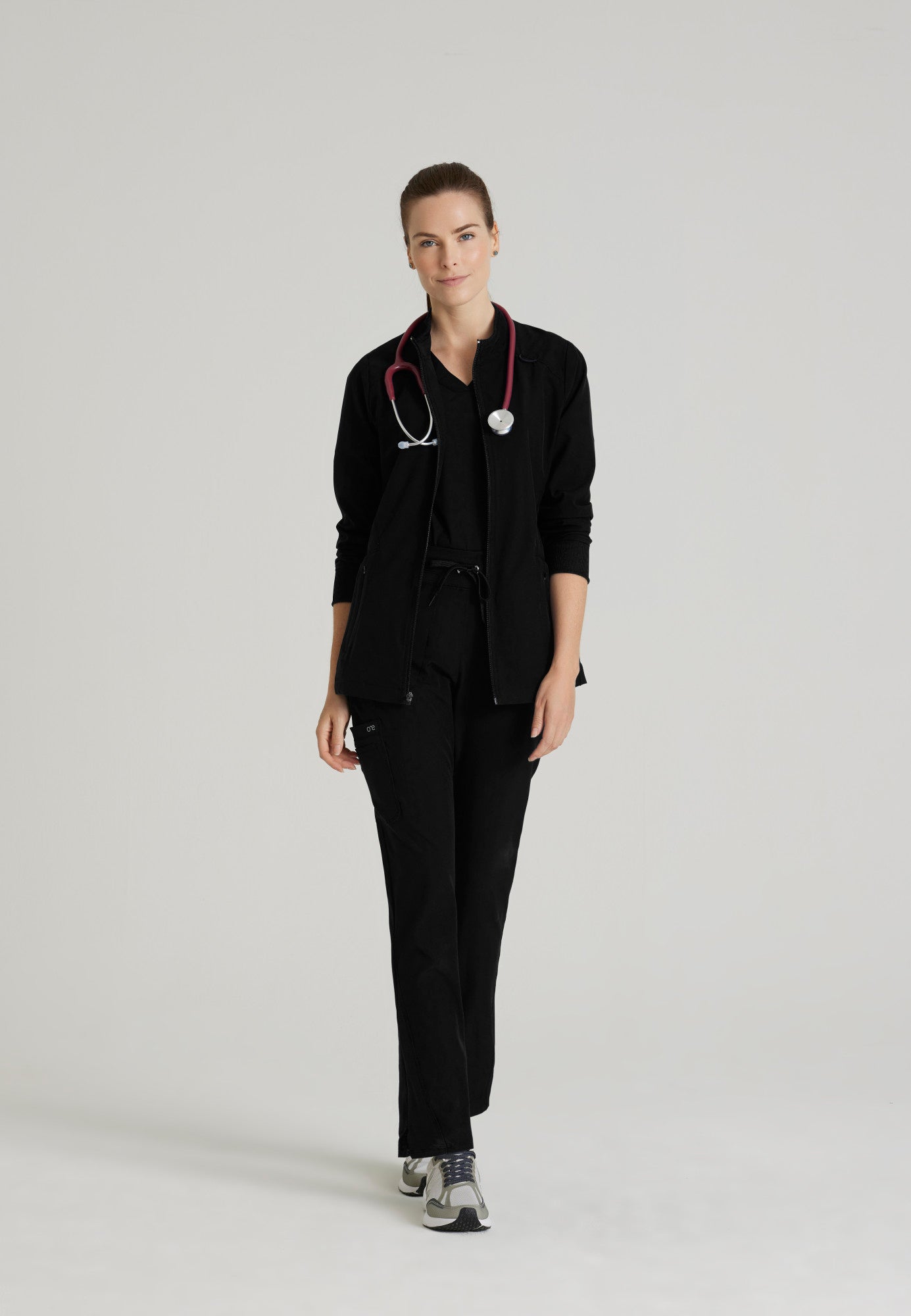 Barco One BOW894 Venture 4-Pocket Banded Collar Warm-Up Scrub Jacket