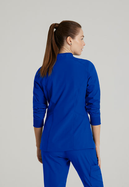 Barco One BOW894 Venture 4-Pocket Banded Collar Warm-Up Scrub Jacket
