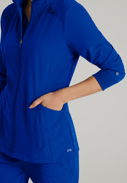 Barco One BOW894 Venture 4-Pocket Banded Collar Warm-Up Scrub Jacket