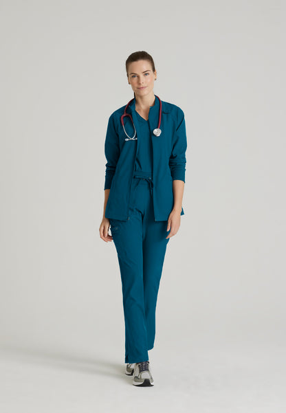 Barco One BOW894 Venture 4-Pocket Banded Collar Warm-Up Scrub Jacket