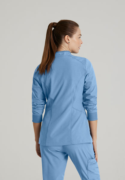 Barco One BOW894 Venture 4-Pocket Banded Collar Warm-Up Scrub Jacket