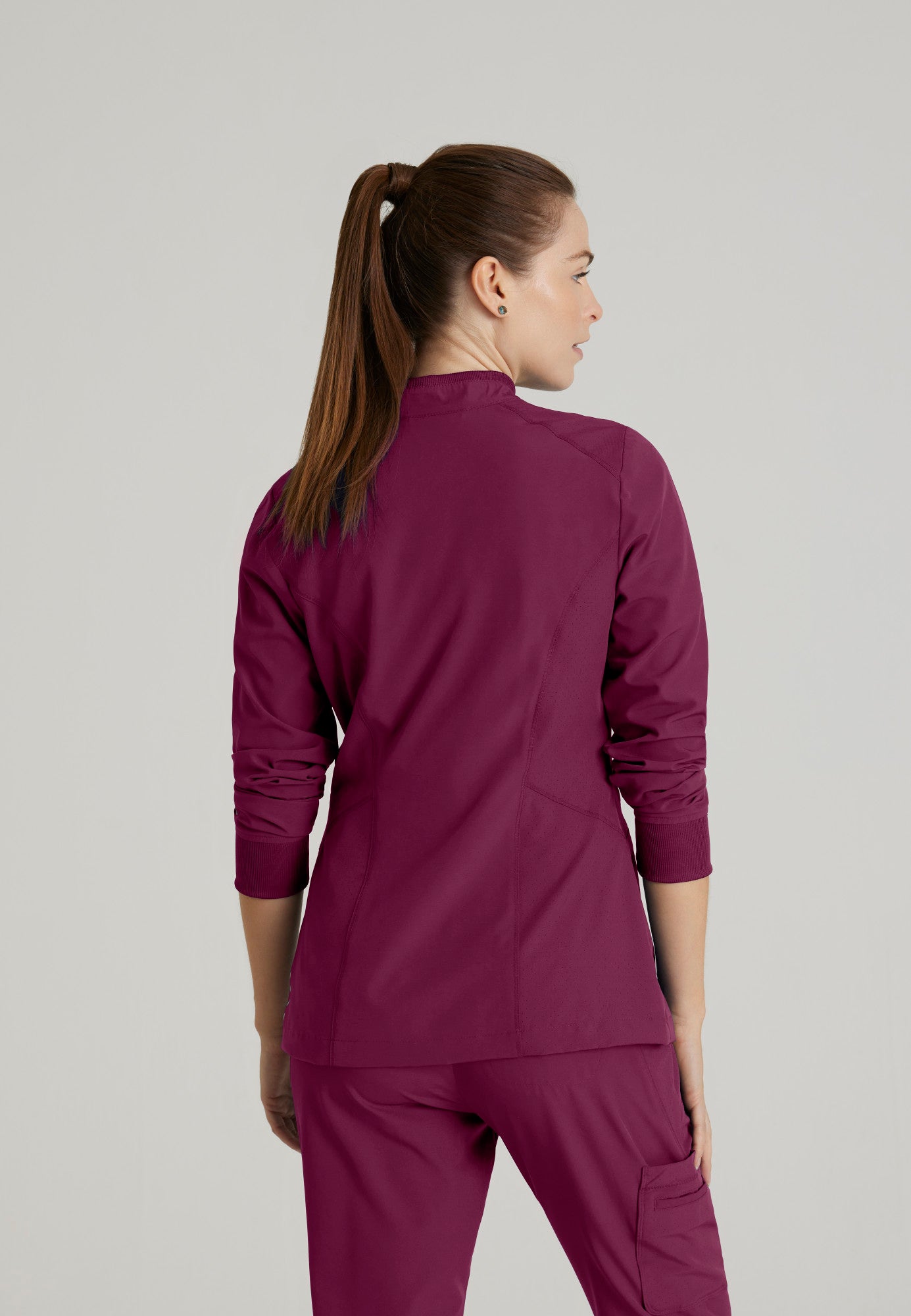 Barco One BOW894 Venture 4-Pocket Banded Collar Warm-Up Scrub Jacket