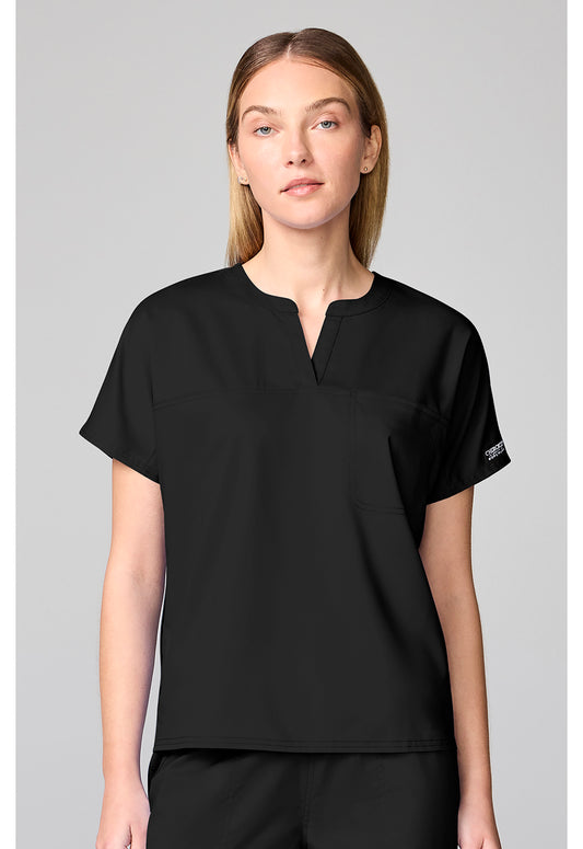 Cherokee WW Revolution Women's CK00038 Mandarin Collar Top