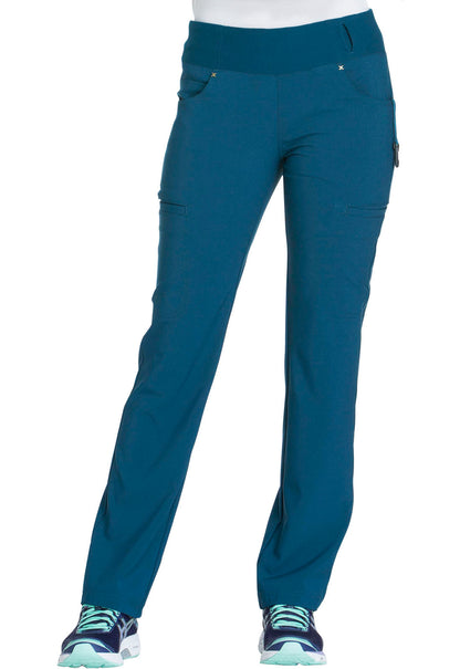 Cherokee iFlex Women's CK002 Mid Rise Straight Leg Pull-on Pant