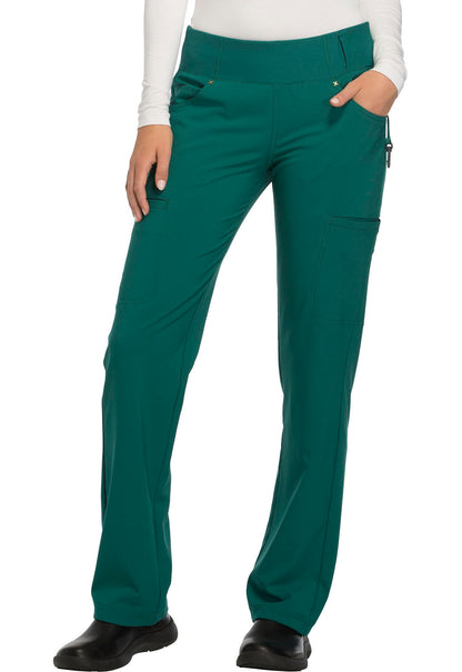 Cherokee iFlex Women's CK002 Mid Rise Straight Leg Pull-on Pant