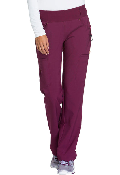 Cherokee iFlex Women's CK002 Mid Rise Straight Leg Pull-on Pant