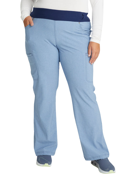 Cherokee iFlex Women's CK002 Mid Rise Straight Leg Pull-on Pant