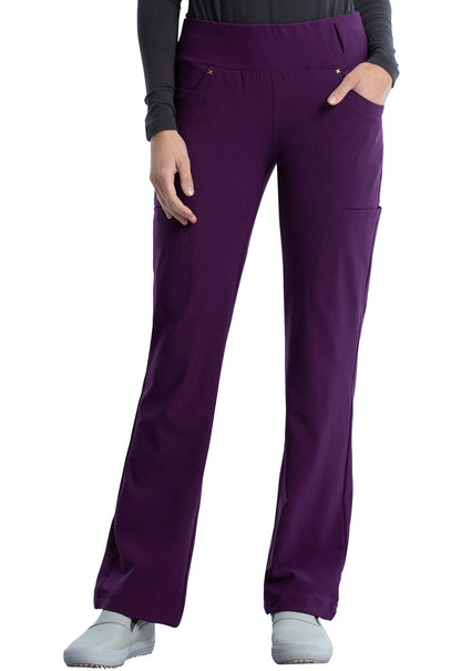 Cherokee iFlex Women's CK002 Mid Rise Straight Leg Pull-on Pant