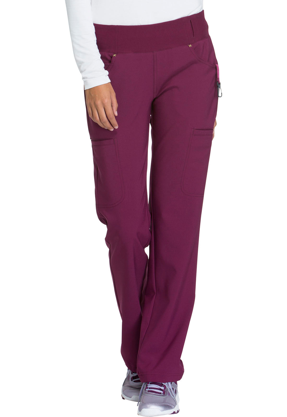 Cherokee iFlex Women's CK002 Mid Rise Straight Leg Pull-on Pant