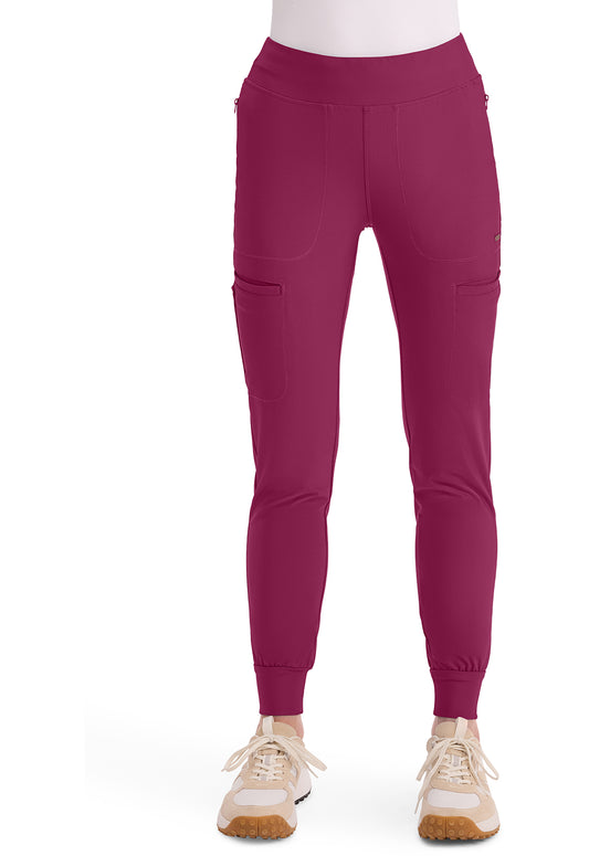 Cherokee Form Women's CK092 Mid Rise Tapered Leg Drawstring Pant