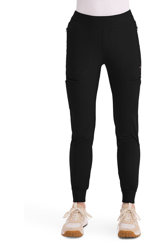 Cherokee Form Women's CK092 Mid Rise Tapered Leg Drawstring Pant