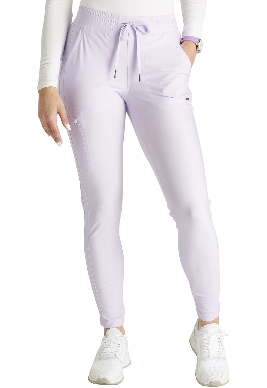 CHEROKEE FORM  Women's CK095 Mid Rise Tapered Leg Drawstring Pant