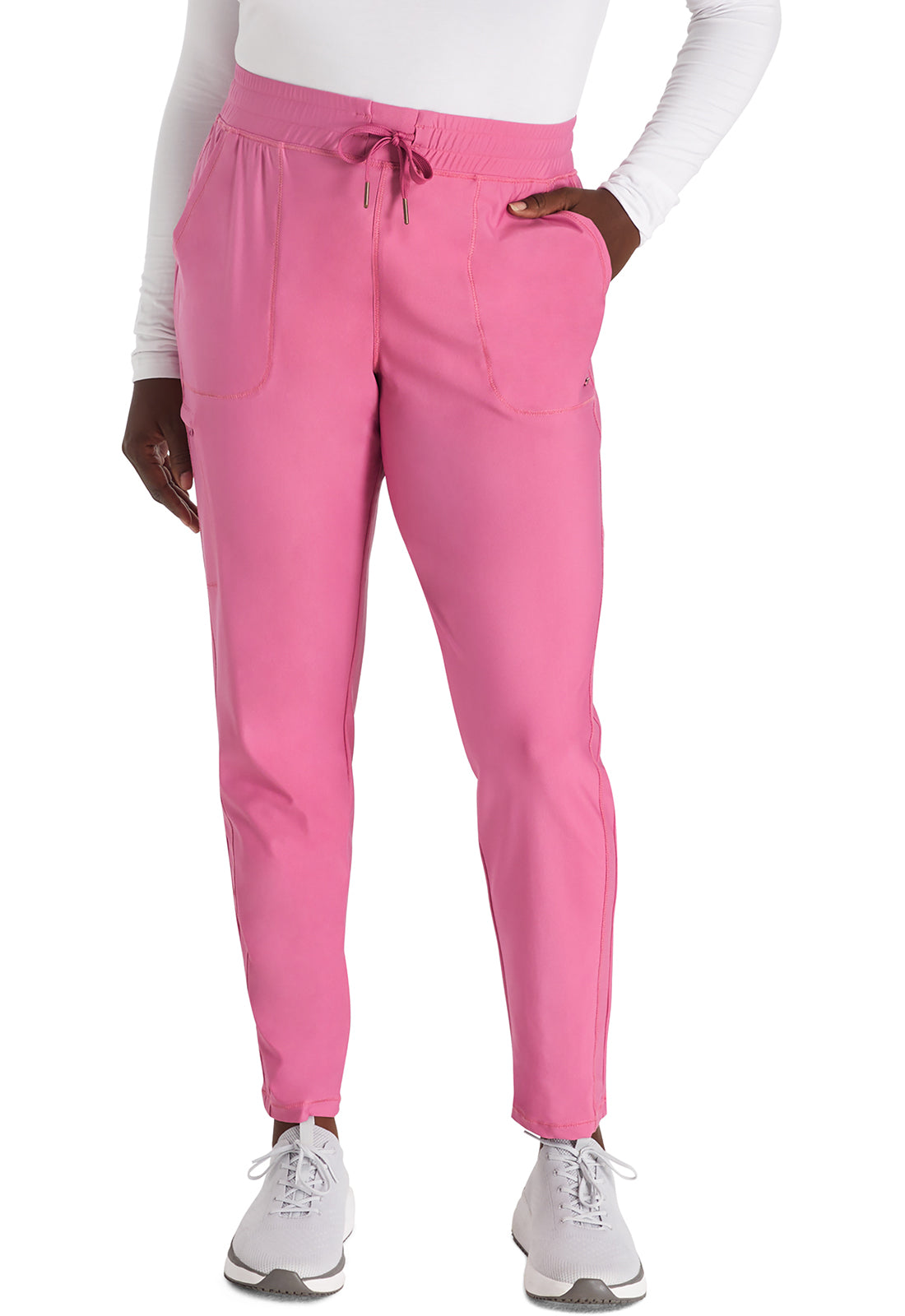 CHEROKEE FORM  Women's CK095 Mid Rise Tapered Leg Drawstring Pant