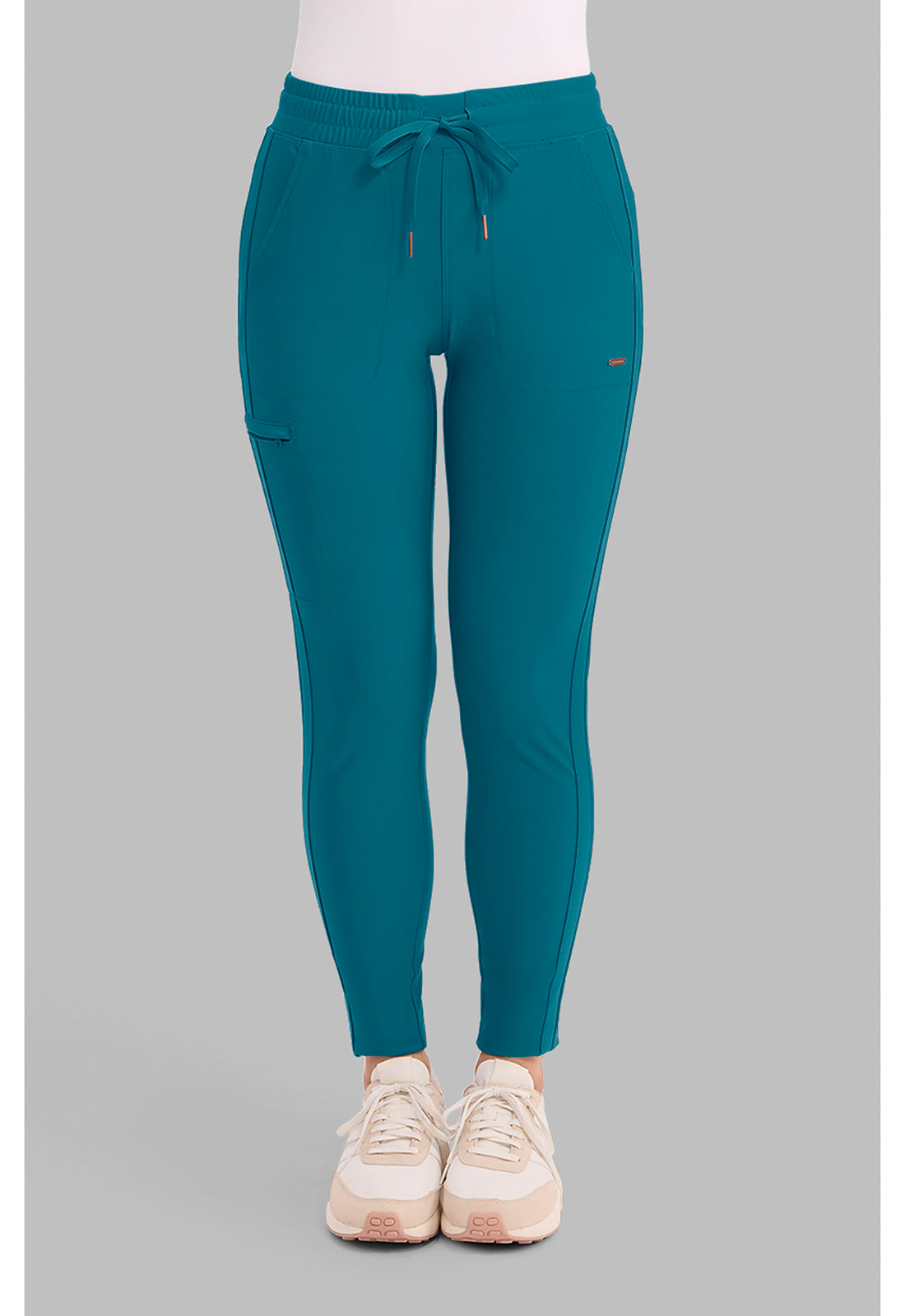 Cherokee Form Women's CK095 Mid Rise Tapered Leg Drawstring Pant