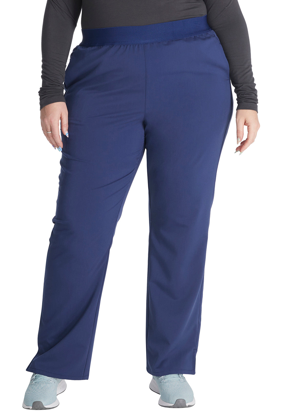 Cherokee Atmos Women's CK136A Mid Rise Pull-on Straight Leg Pant