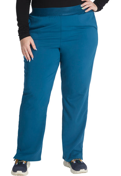 Cherokee Atmos Women's CK136A Mid Rise Pull-on Straight Leg Pant