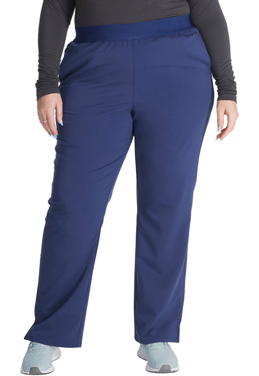 Cherokee Atmos Women's CK136A Mid Rise Pull-on Straight Leg Pant