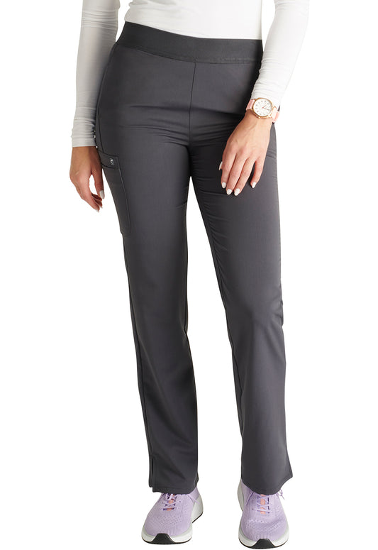 Cherokee Atmos Women's CK136A Mid Rise Pull-on Straight Leg Pant