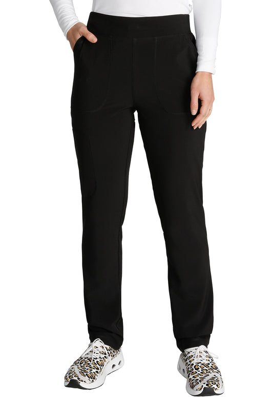 Cherokee Women's CK248A Mid Rise Tapered Leg Pull-on Cargo Pant