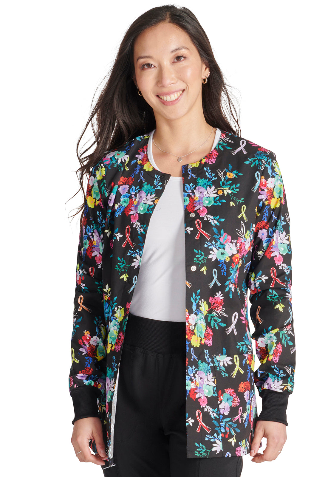 Cherokee Prints Women's CK301 Snap Front Jacket