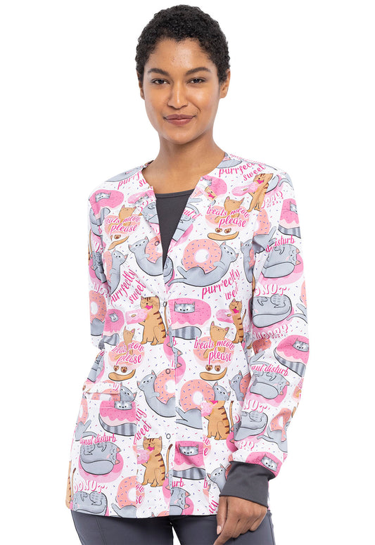 Cherokee Prints Women's CK301 Snap Front Jacket