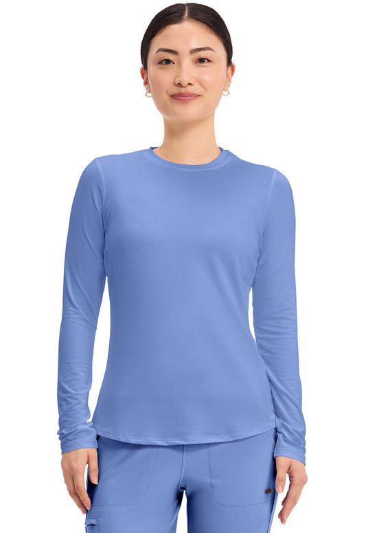 Cherokee Basics Women's CK773 Long Sleeve Underscrub Knit Tee