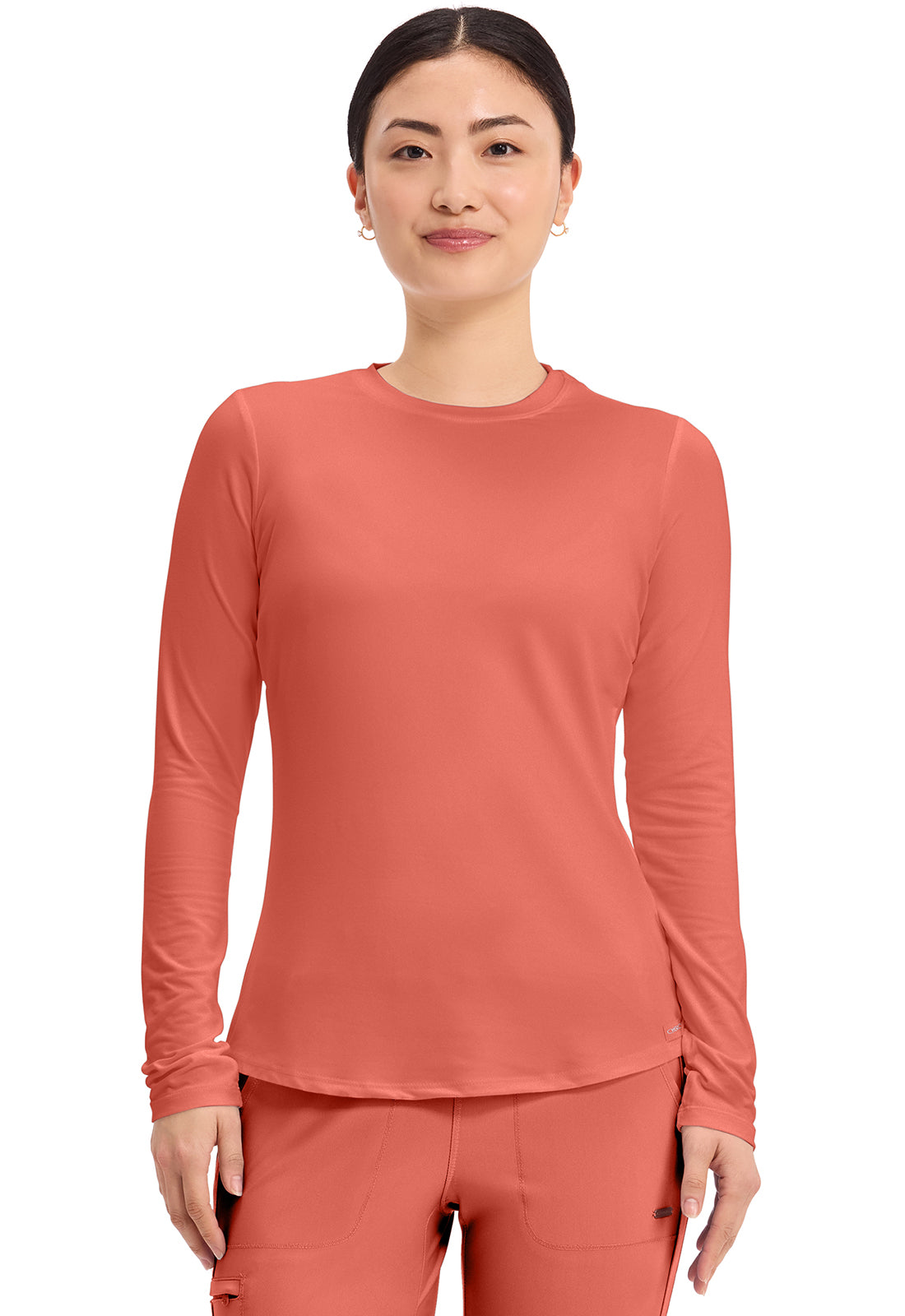 Cherokee Basics  Women's CK773 Long Sleeve Underscrub Knit Tee