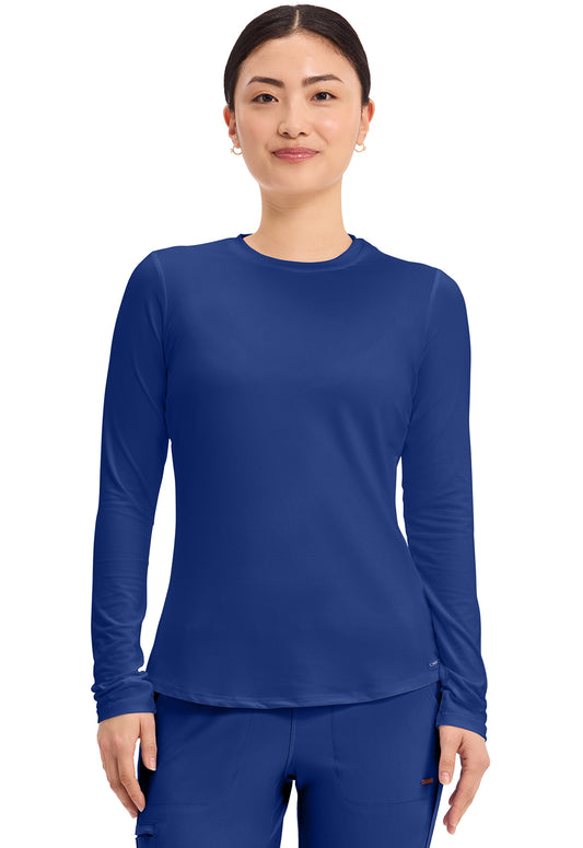 Cherokee Basics  Women's CK773 Long Sleeve Underscrub Knit Tee