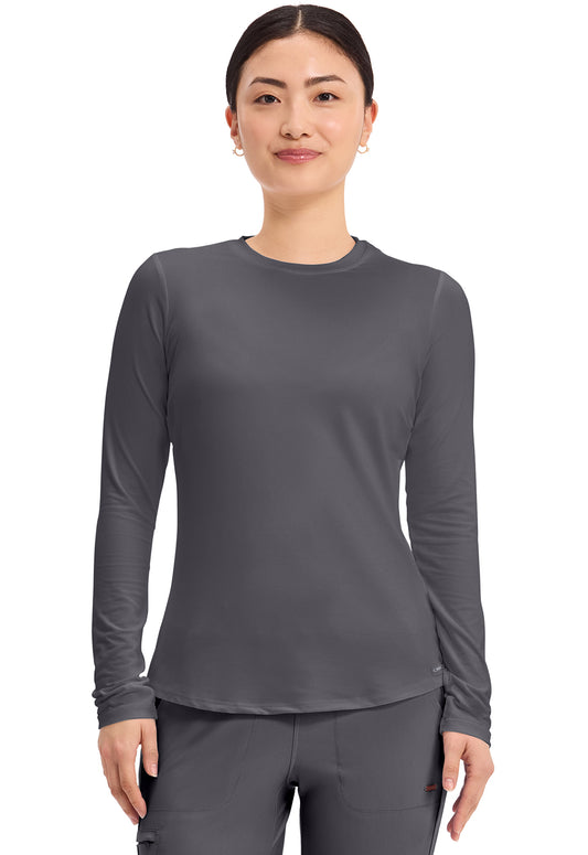 Cherokee Basics Women's CK773 Long Sleeve Underscrub Knit Tee