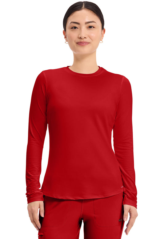Cherokee Basics Women's CK773 Long Sleeve Underscrub Knit Tee