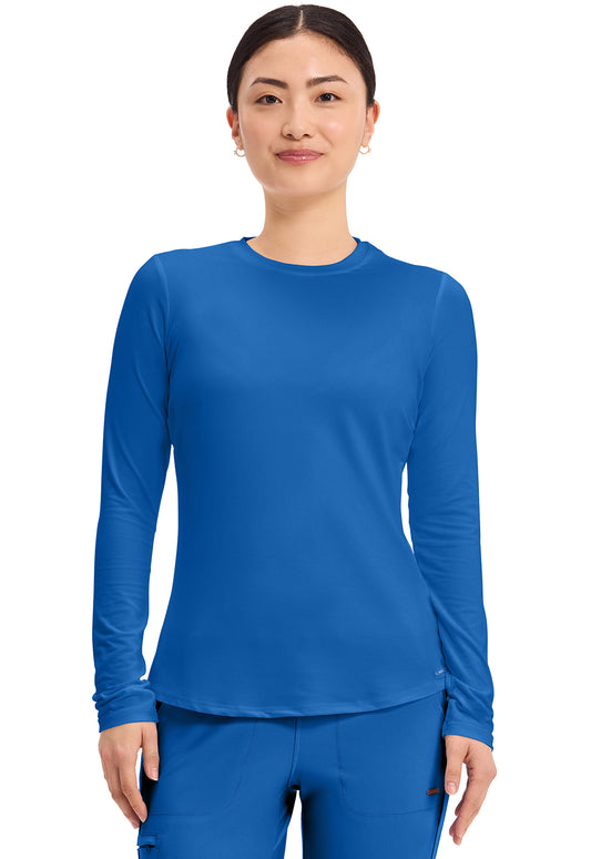 Cherokee Basics  Women's CK773 Long Sleeve Underscrub Knit Tee