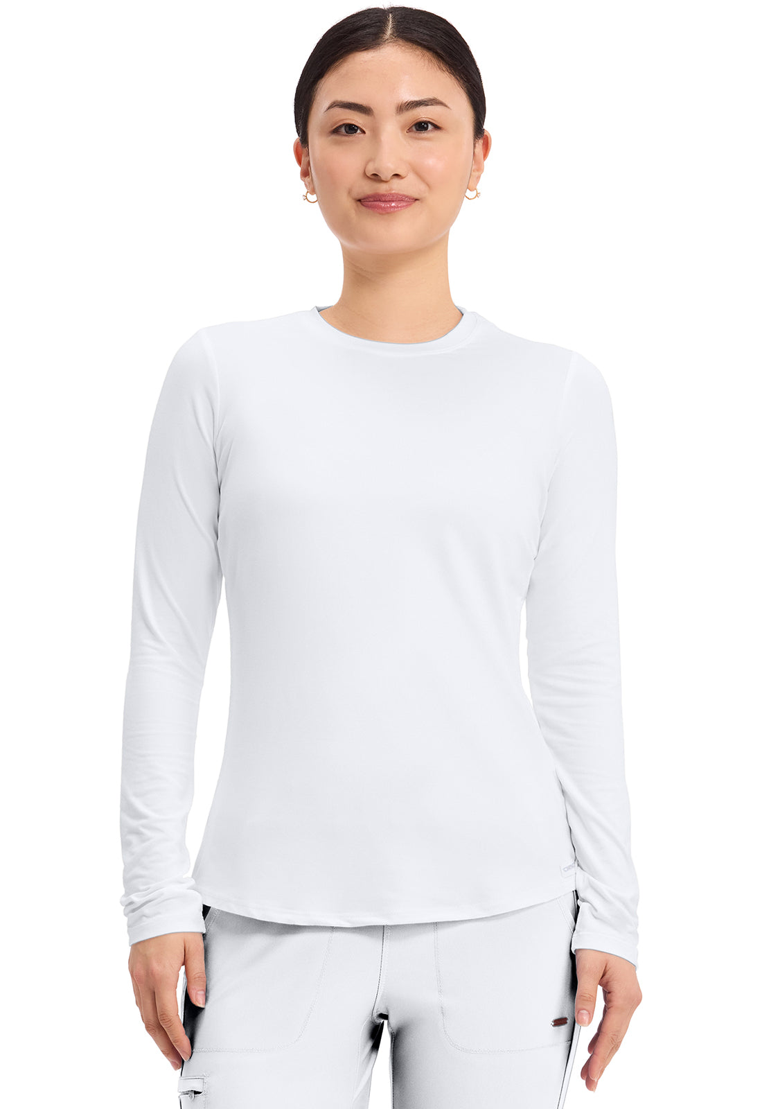 Cherokee Basics  Women's CK773 Long Sleeve Underscrub Knit Tee
