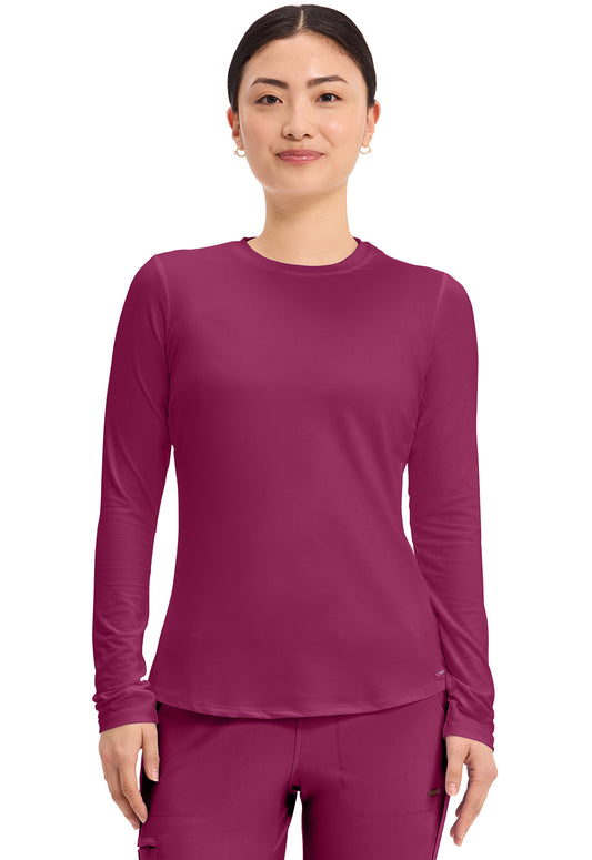 Cherokee Basics  Women's CK773 Long Sleeve Underscrub Knit Tee
