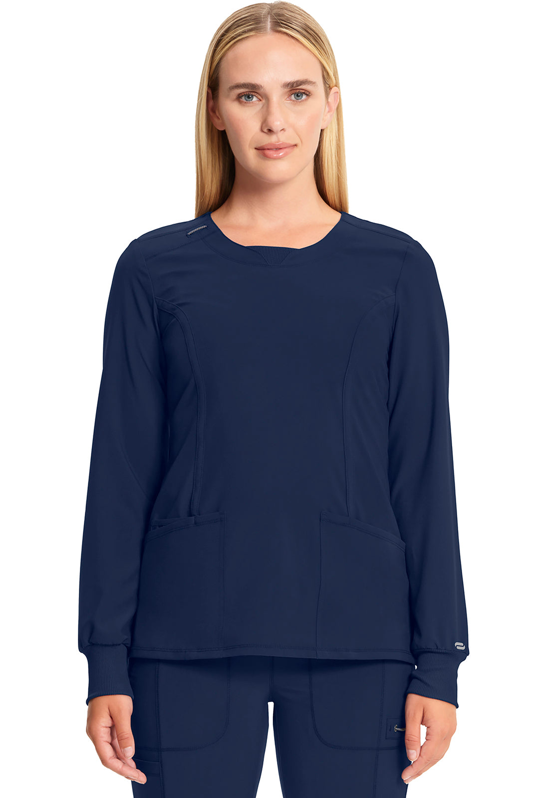 Cherokee Infinity Women's CK781A Long Sleeve Round Neck Top