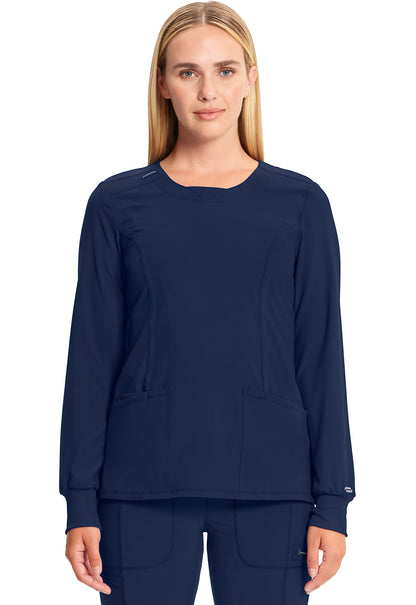 Cherokee Infinity Women's CK781A Long Sleeve Round Neck Top