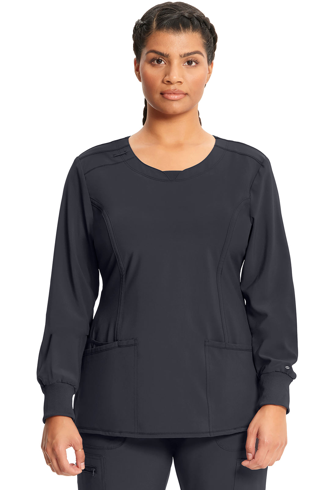 Cherokee Infinity Women's CK781A Long Sleeve Round Neck Top