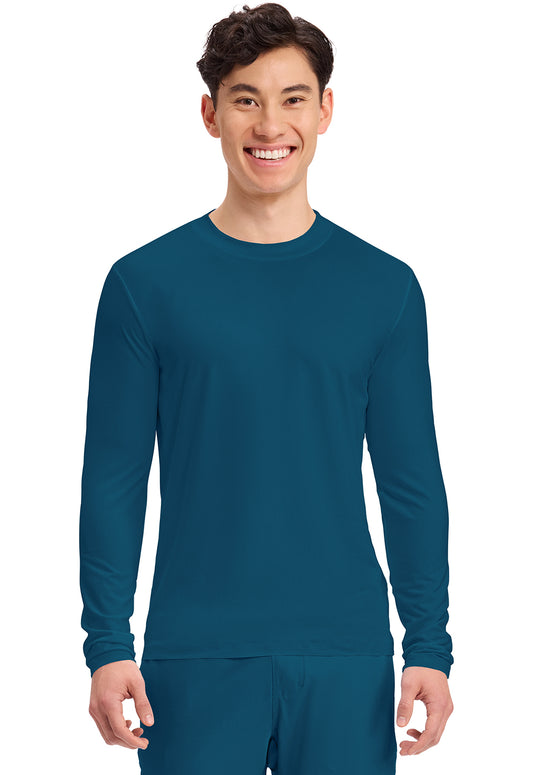 Cherokee Basics Men's CK807  Men's Long Sleeve Underscrub Knit Tee