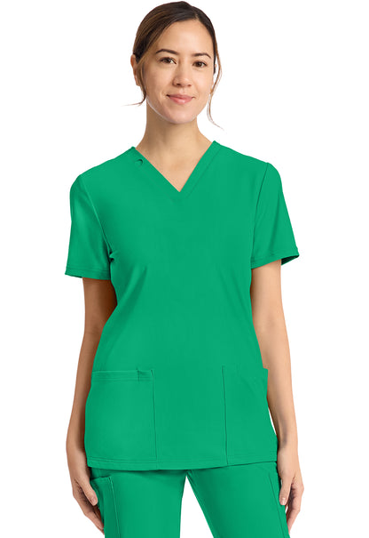 Cherokee Achieve Women's CK832 Women's 2-Pocket V-Neck Top