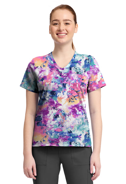 Cherokee Prints Women's CK857  Women's High-Low V-Neck Top