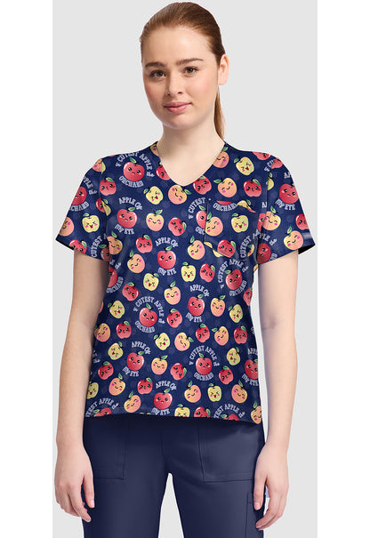 Cherokee Prints Women's CK857  Women's High-Low V-Neck Top