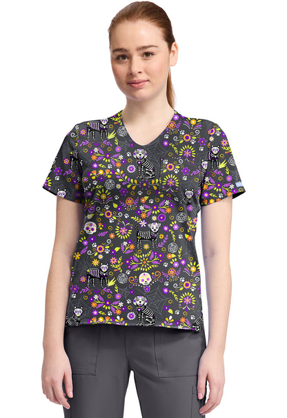Cherokee Prints Women's CK857  Women's High-Low V-Neck Top