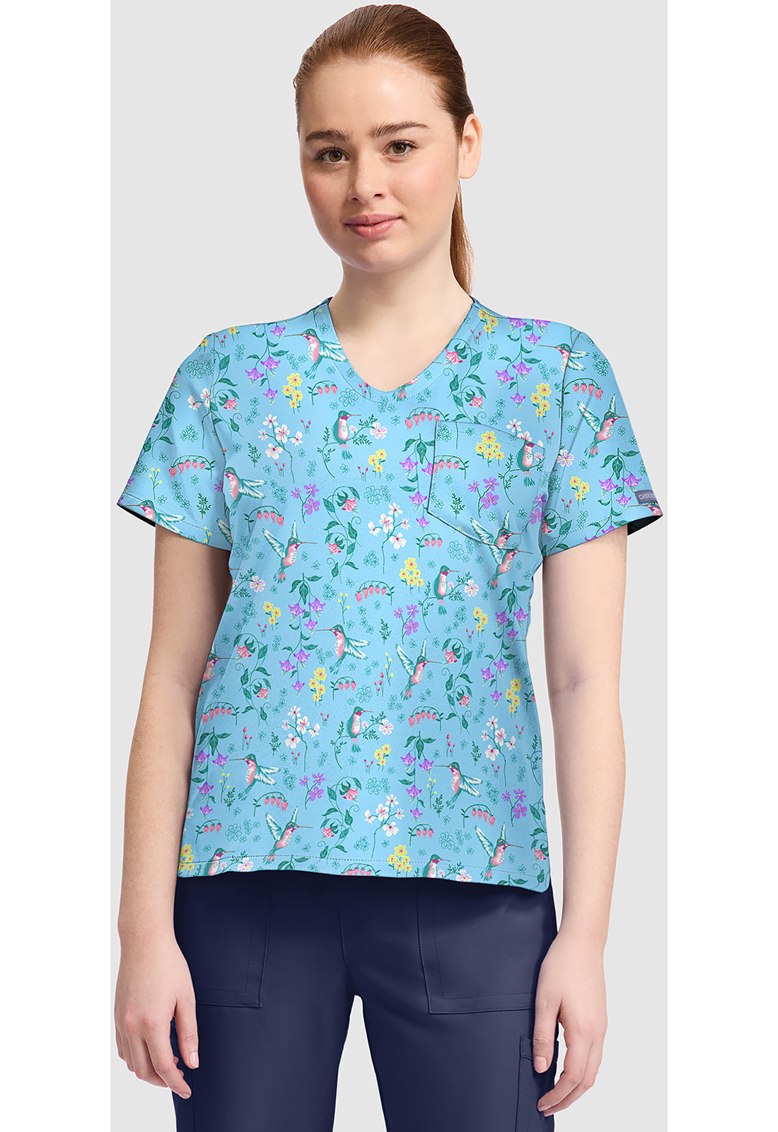 Cherokee Prints Women's CK857  Women's High-Low V-Neck Top