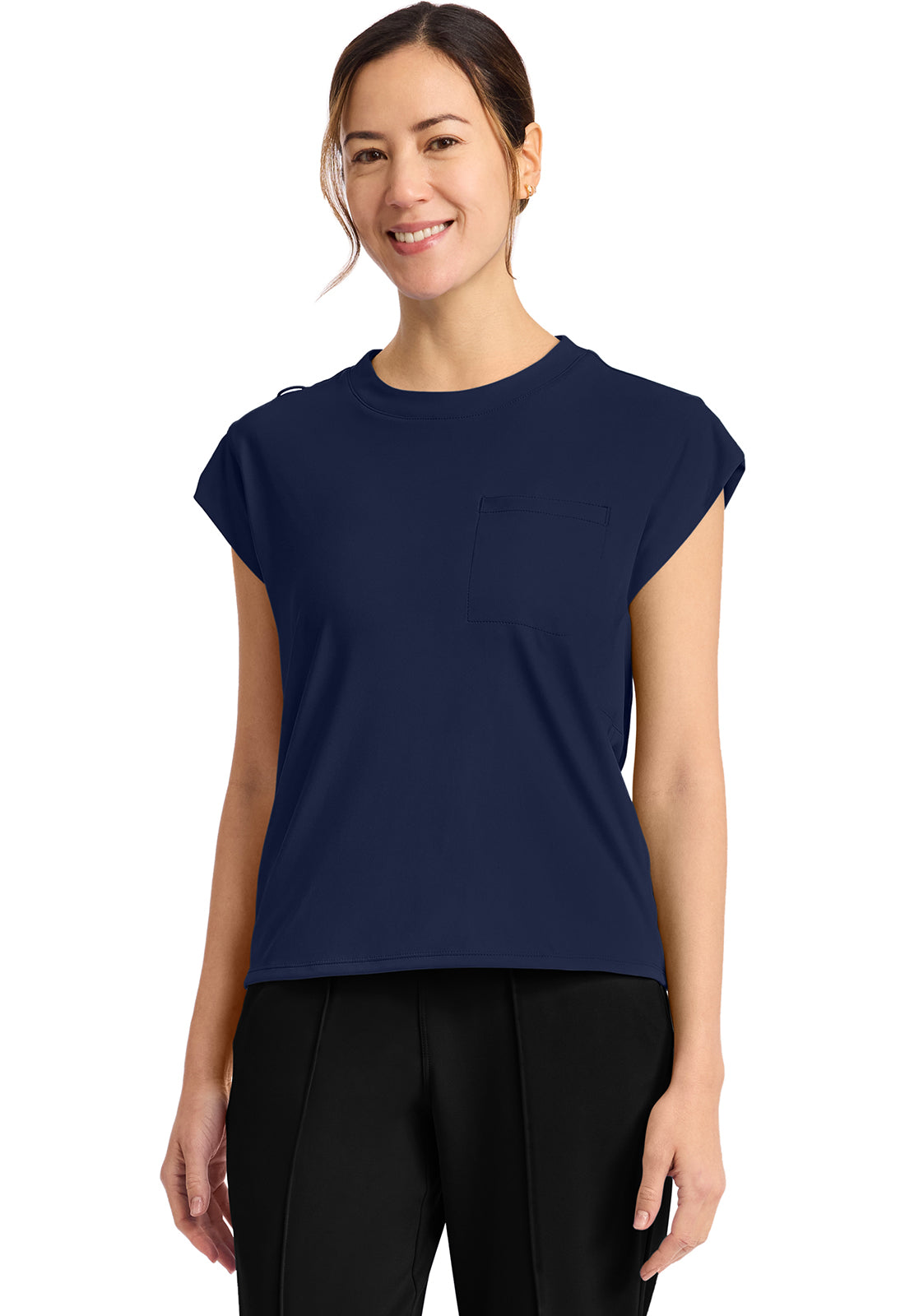 Cherokee Achieve Women's CK936 Women's 1-Pocket Crew Neck Top