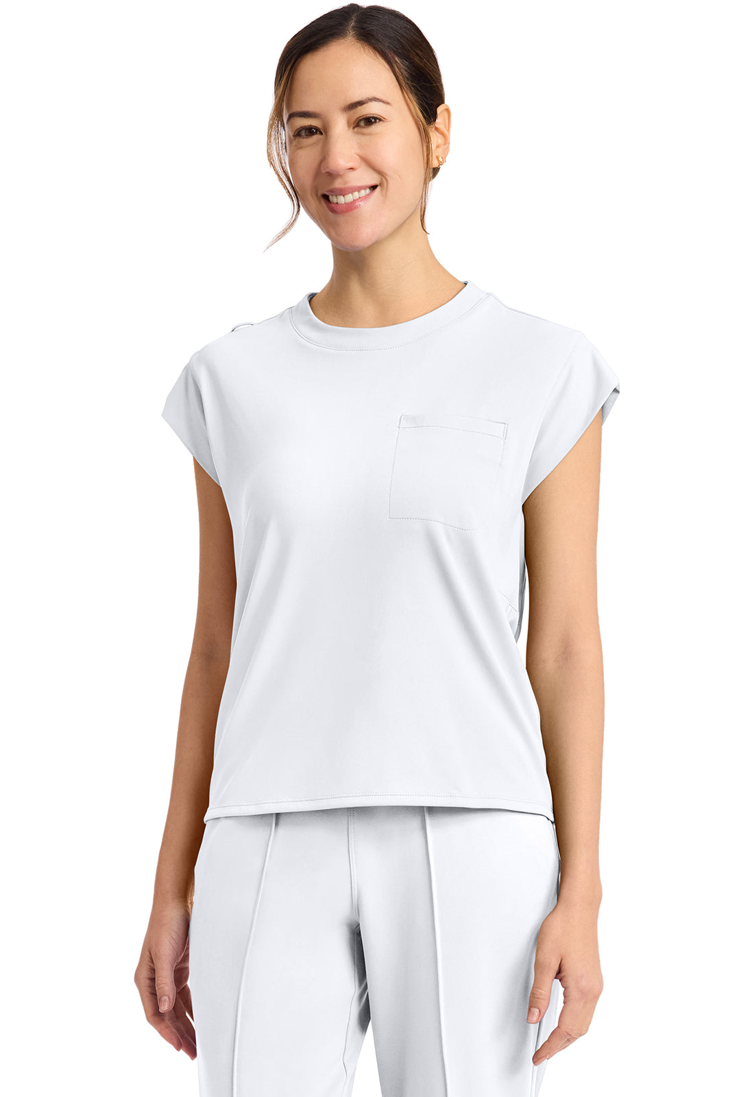Cherokee Achieve Women's CK936 Women's 1-Pocket Crew Neck Top