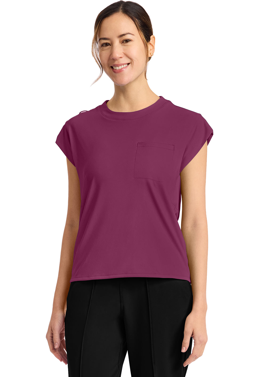Cherokee Achieve Women's CK936 Women's 1-Pocket Crew Neck Top