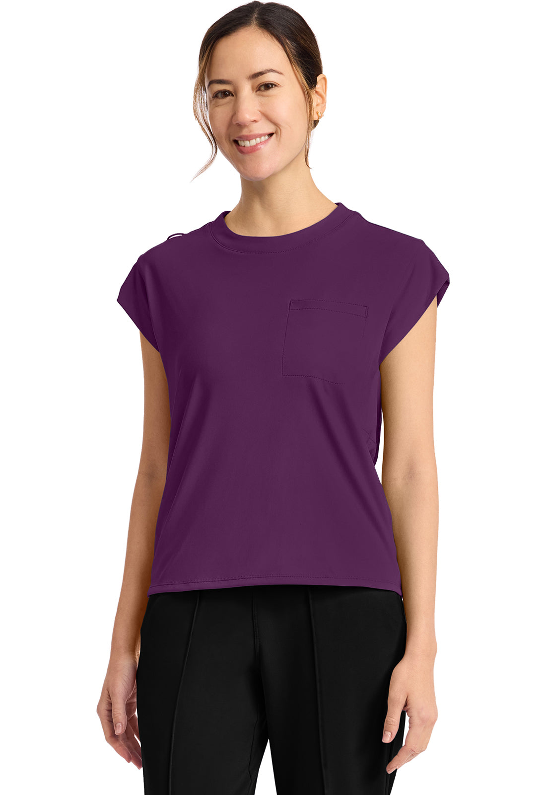 Cherokee Achieve Women's CK936 Women's 1-Pocket Crew Neck Top