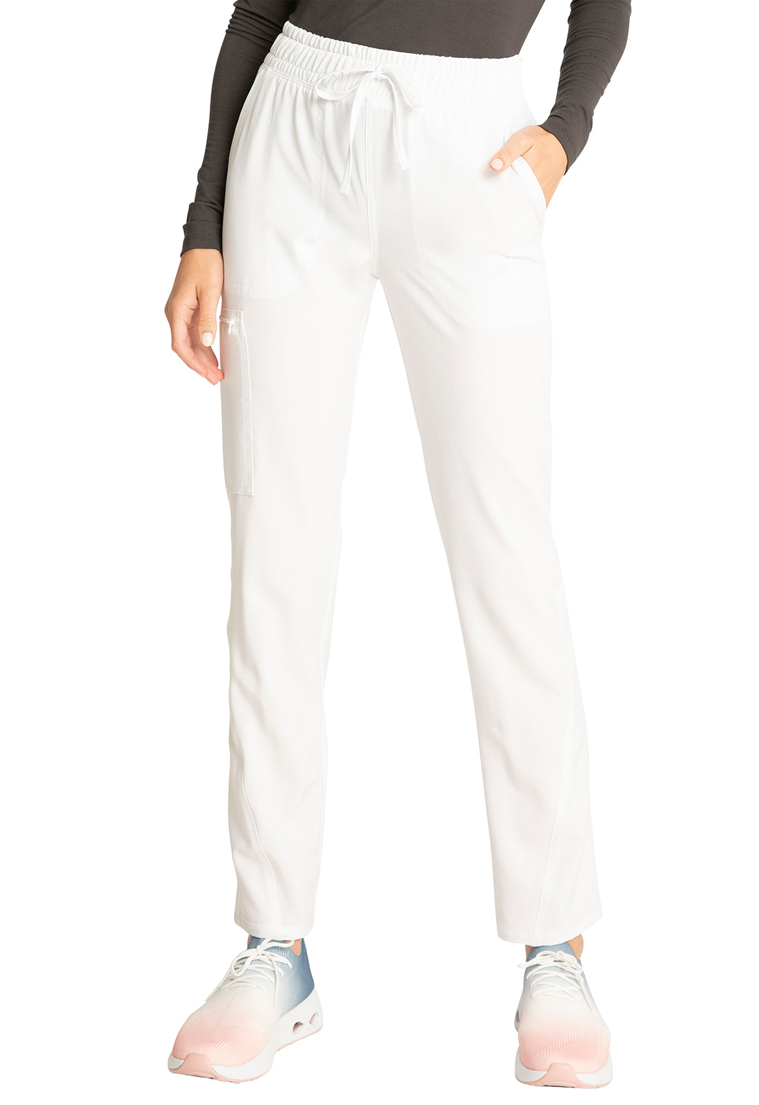Cherokee Allura Women's CKA184 Mid Rise Drawstring Tapered Leg Pant