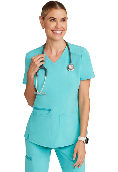 Cherokee Allura CKA 685 Top con cuello en V y 3 bolsillos