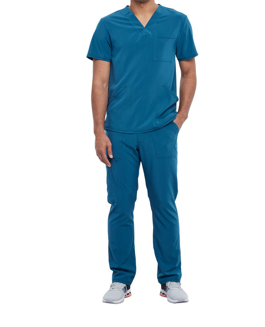Cherokee Allura Plus Size CKA 686 Men's V-Neck 3-Pocket Top