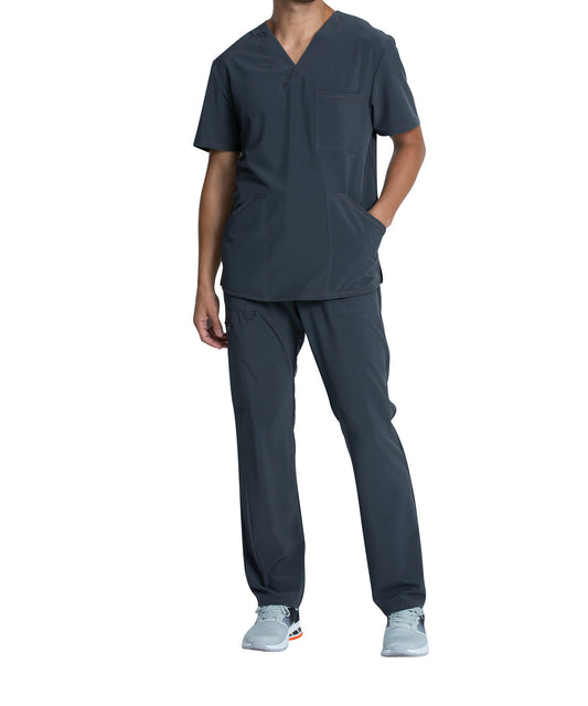 Cherokee Allura Plus Size CKA 686 Men's V-Neck 3-Pocket Top